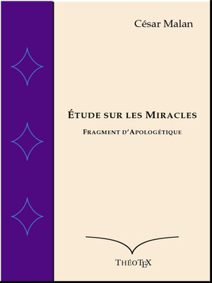 cover image of Étude sur les Miracles